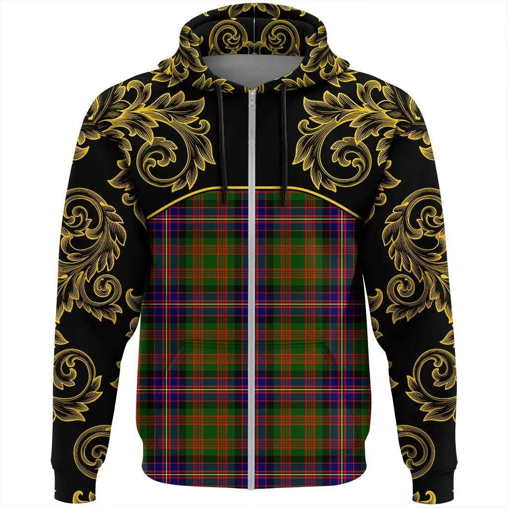 Printivon Cochrane Modern Tartan Clan Crest Zip Hoodie Empire I