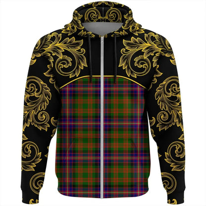 Printivon Cochrane Modern Tartan Clan Crest Zip Hoodie Empire I