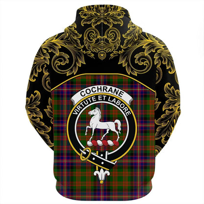 Printivon Cochrane Modern Tartan Clan Crest Zip Hoodie Empire I
