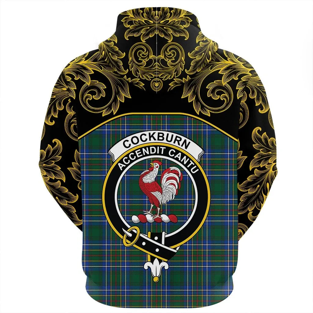 Printivon Cockburn Ancient Tartan Clan Crest Hoodie Empire I