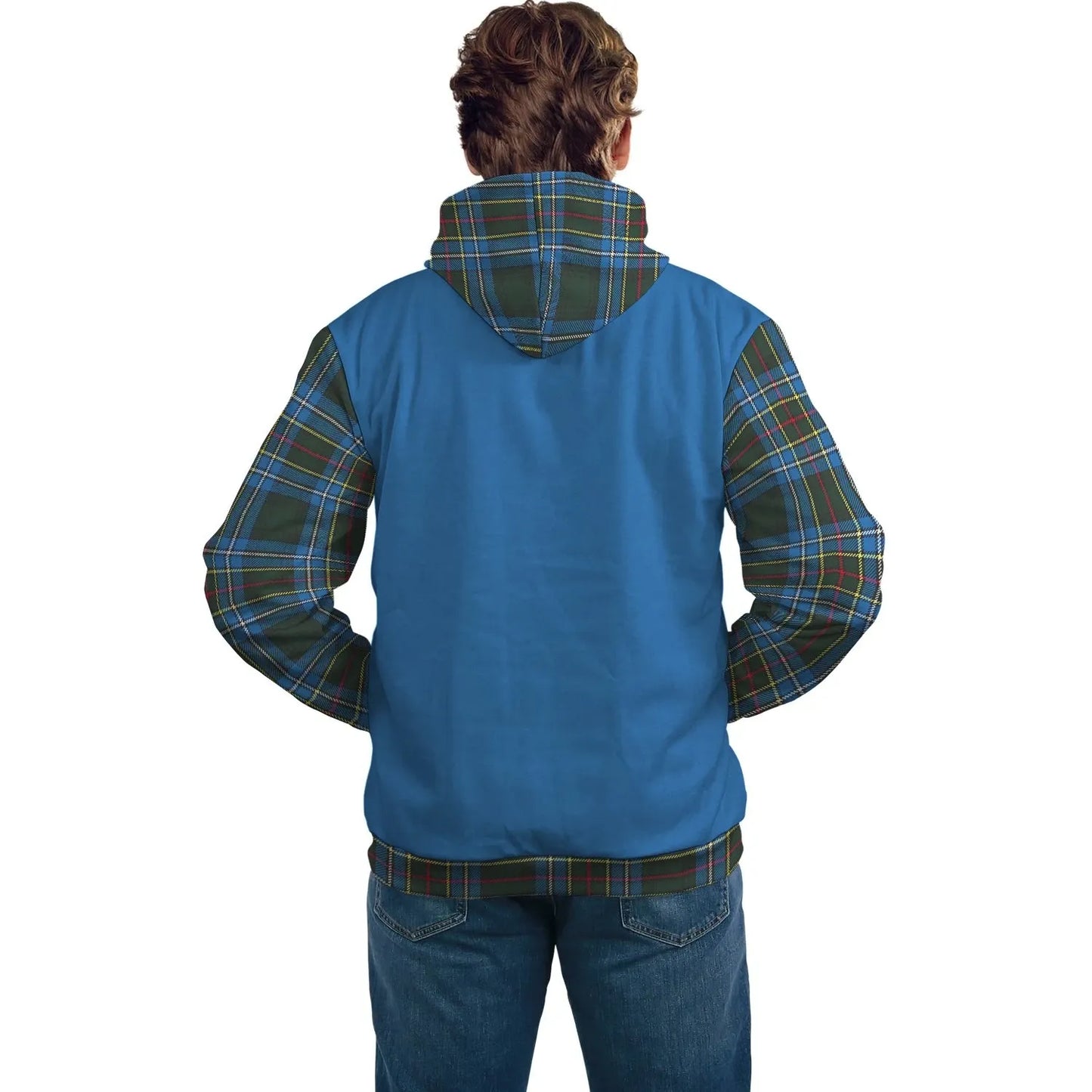 Printivon Cockburn Clans Tartan All Over Hoodie Sleeve Color