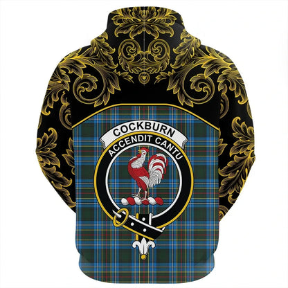 Printivon Cockburn Modern Tartan Clan Crest Hoodie Empire I