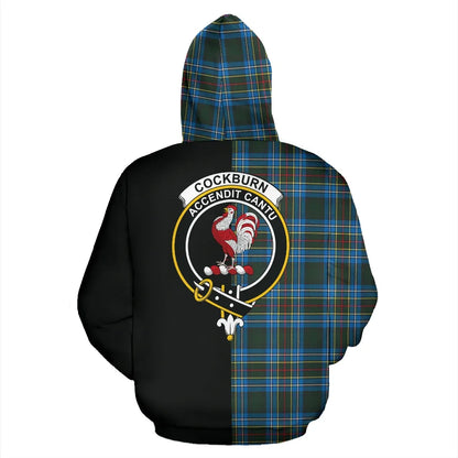 Printivon Cockburn Modern Tartan Hoodie Half Of Me