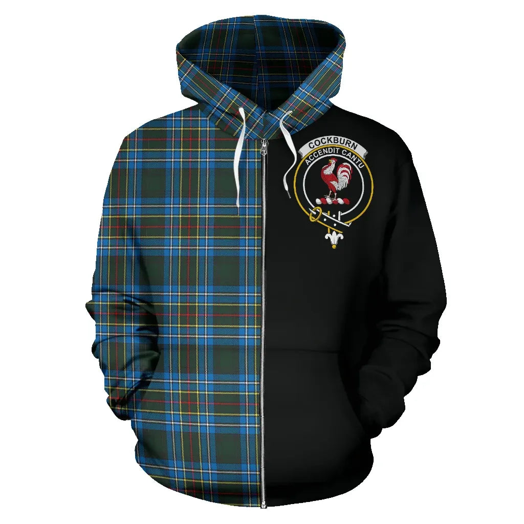 Printivon Cockburn Modern Tartan Hoodie Half Of Me