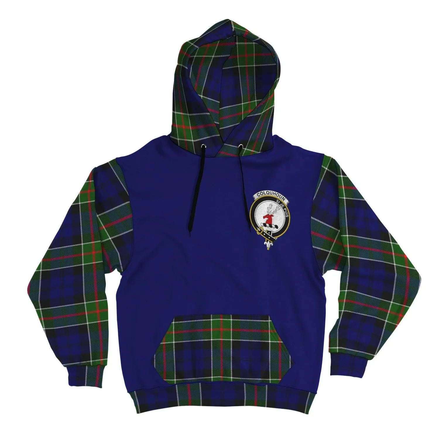 Printivon Colquhoun Clans Tartan All Over Hoodie Sleeve Color