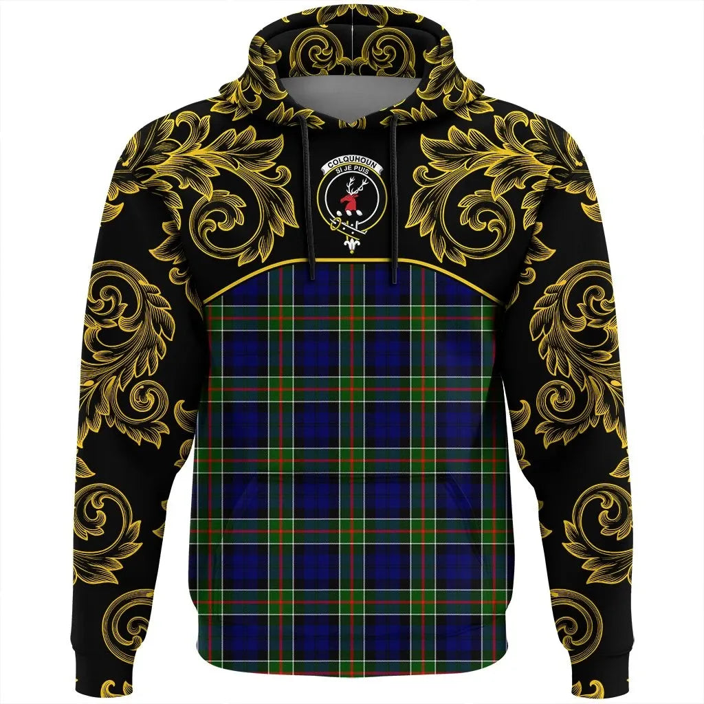 Printivon Colquhoun Modern Tartan Clan Crest Hoodie Empire I