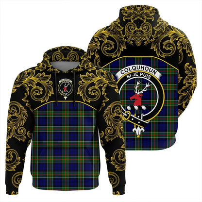 Printivon Colquhoun Modern Tartan Clan Crest Hoodie Empire I