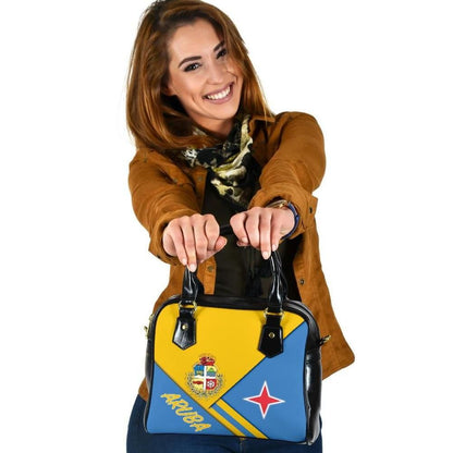 Aruba Shoulder Handbag Aruba Coat Of Arms