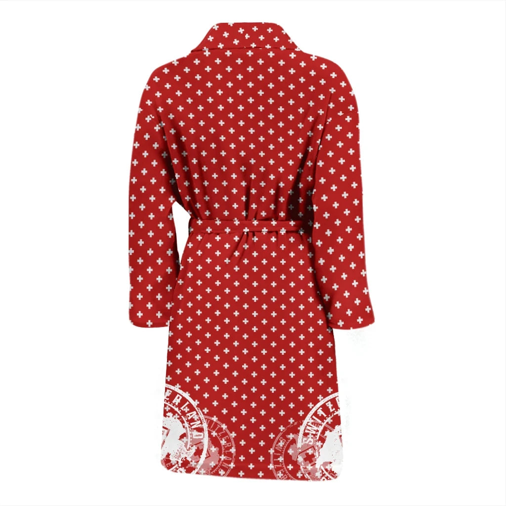 Switzerland Stamps Men's Bath Robe