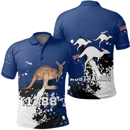 Australia Kangaroo Polo Shirt Spaint Style W