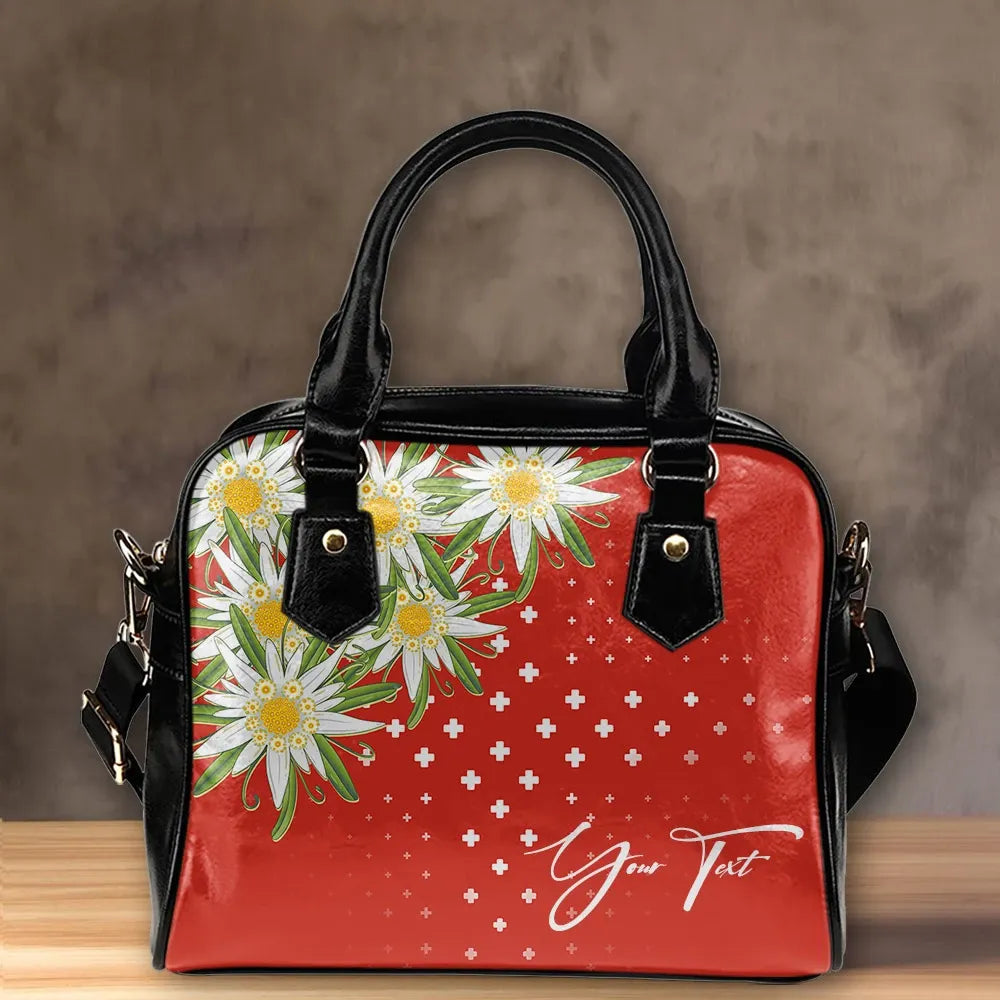Custom Switzerland Edelweiss Special Shoulder Handbag Personal Signature