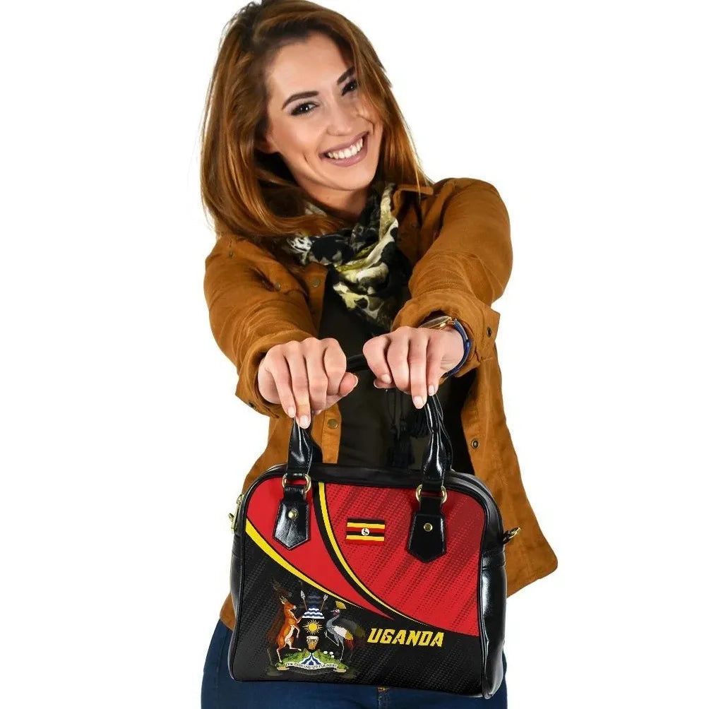 Uganda Shoulder Handbag National Flag