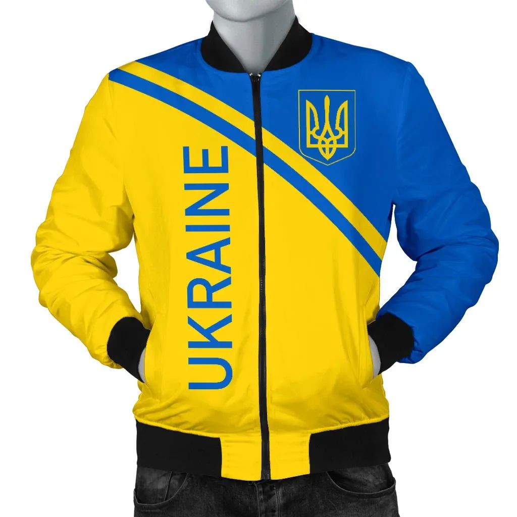 Ukraine Men's Bomber Jacket Curve Version