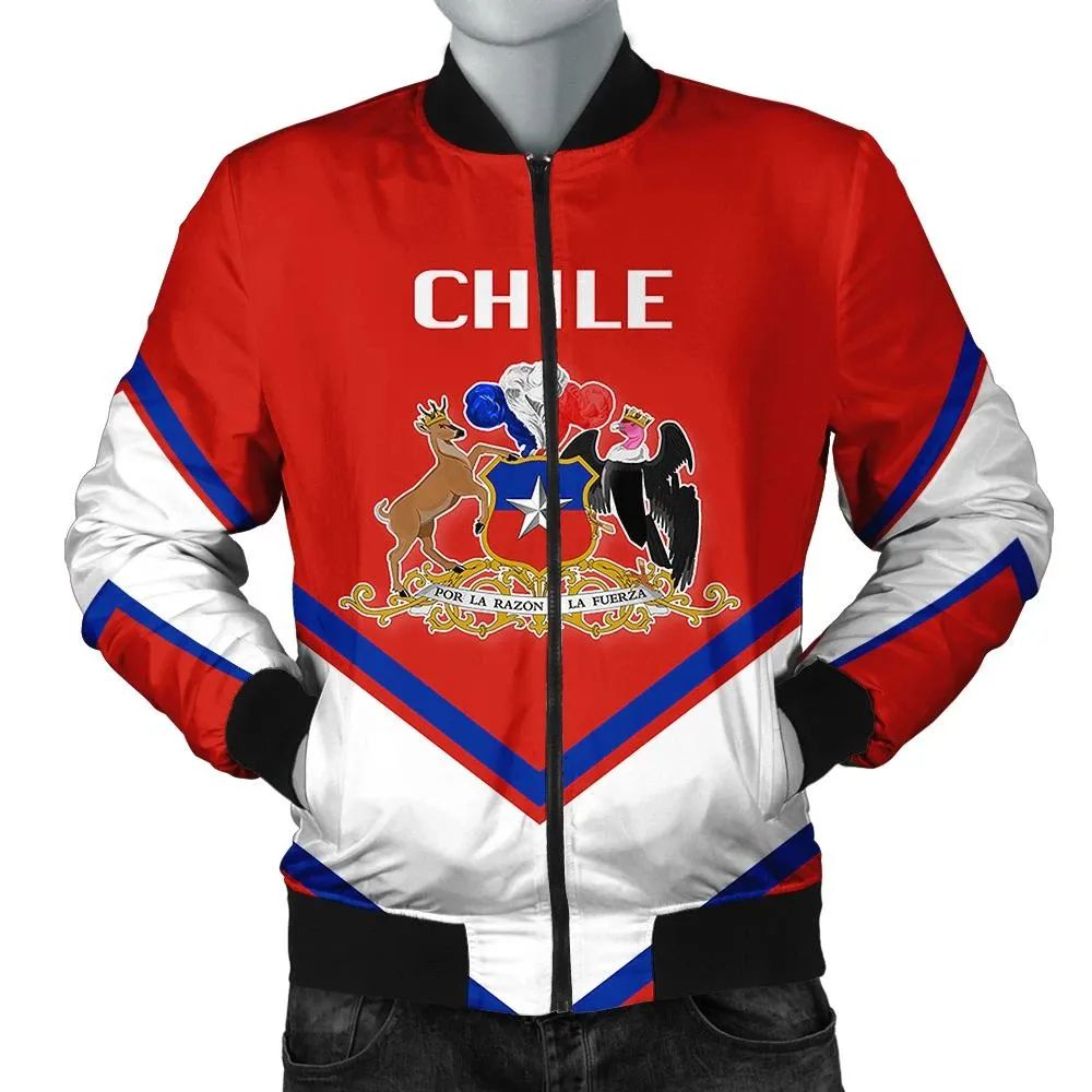 Chile Coat Of Arms Men Bomber Jacket Lucian Style