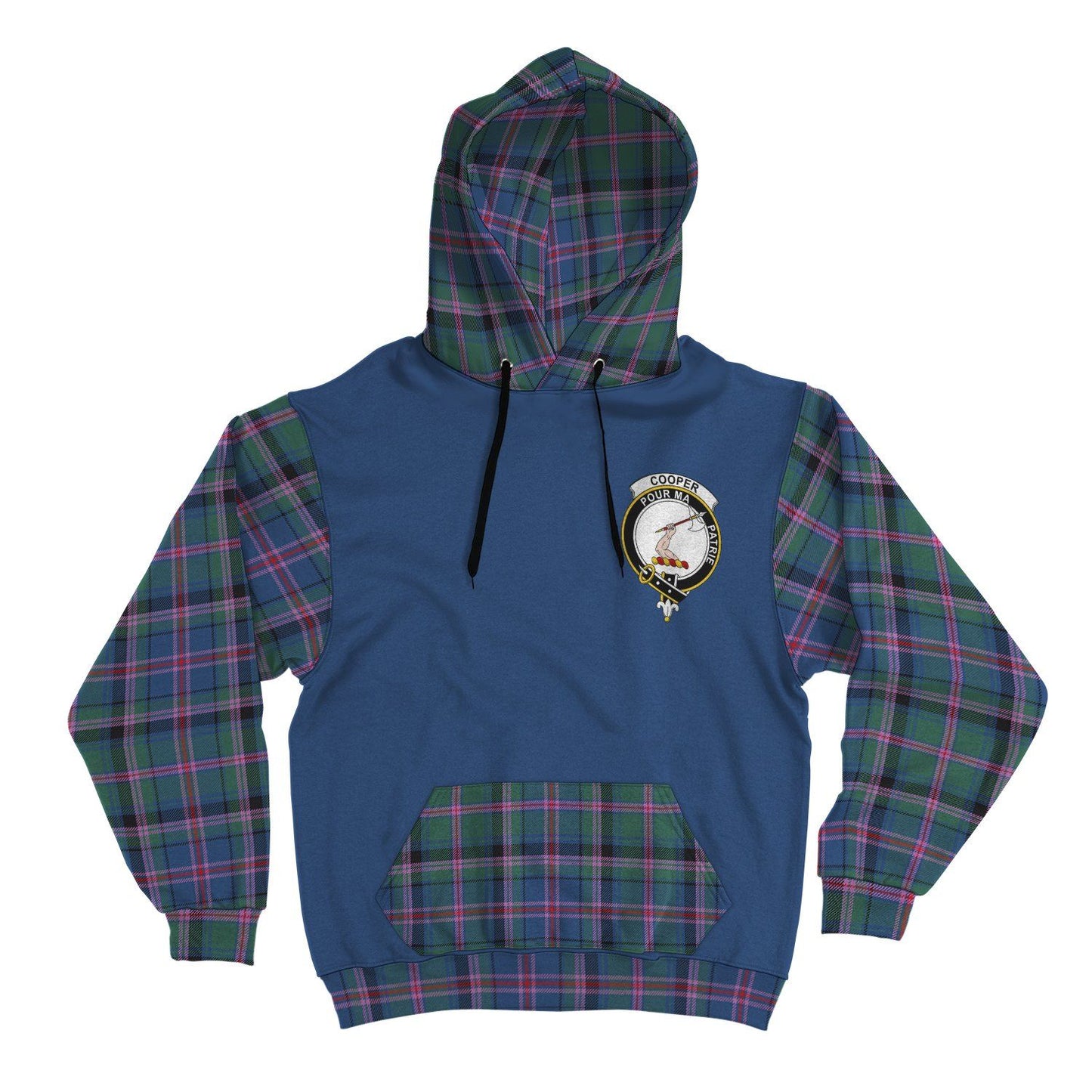 Printivon Cooper Clans Tartan All Over Hoodie Sleeve Color