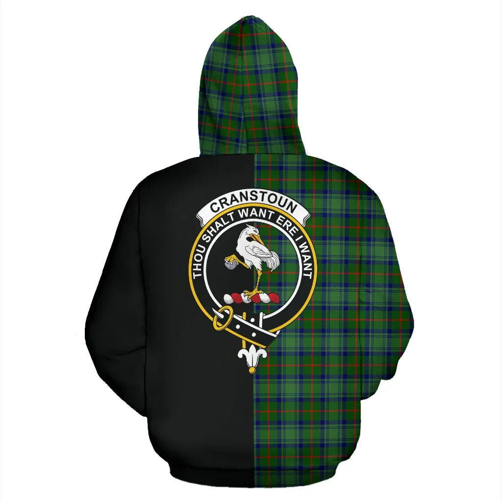 Printivon Cranstoun Tartan Hoodie Half Of Me