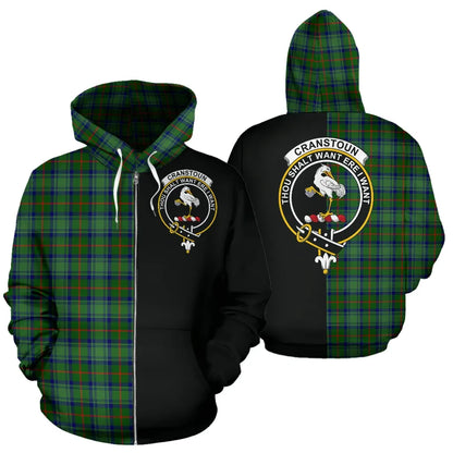 Printivon Cranstoun Tartan Hoodie Half Of Me