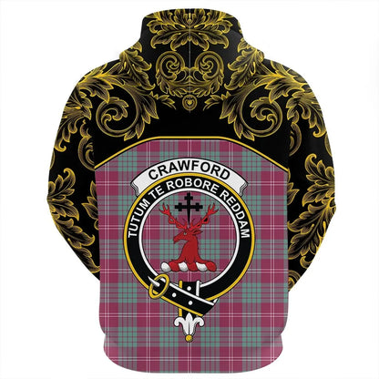 Printivon Crawford Ancient Tartan Clan Crest Zip Hoodie Empire I