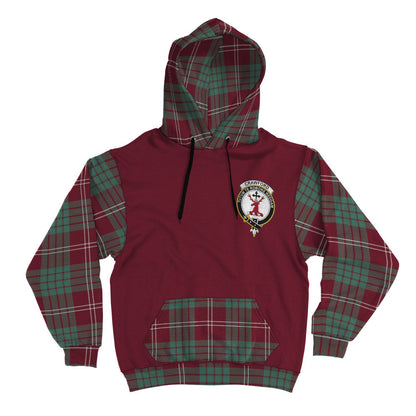Printivon Crawford Clans Tartan All Over Hoodie Sleeve Color