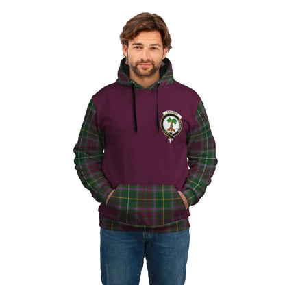 Printivon Crosbie Clans Tartan All Over Hoodie Sleeve Color