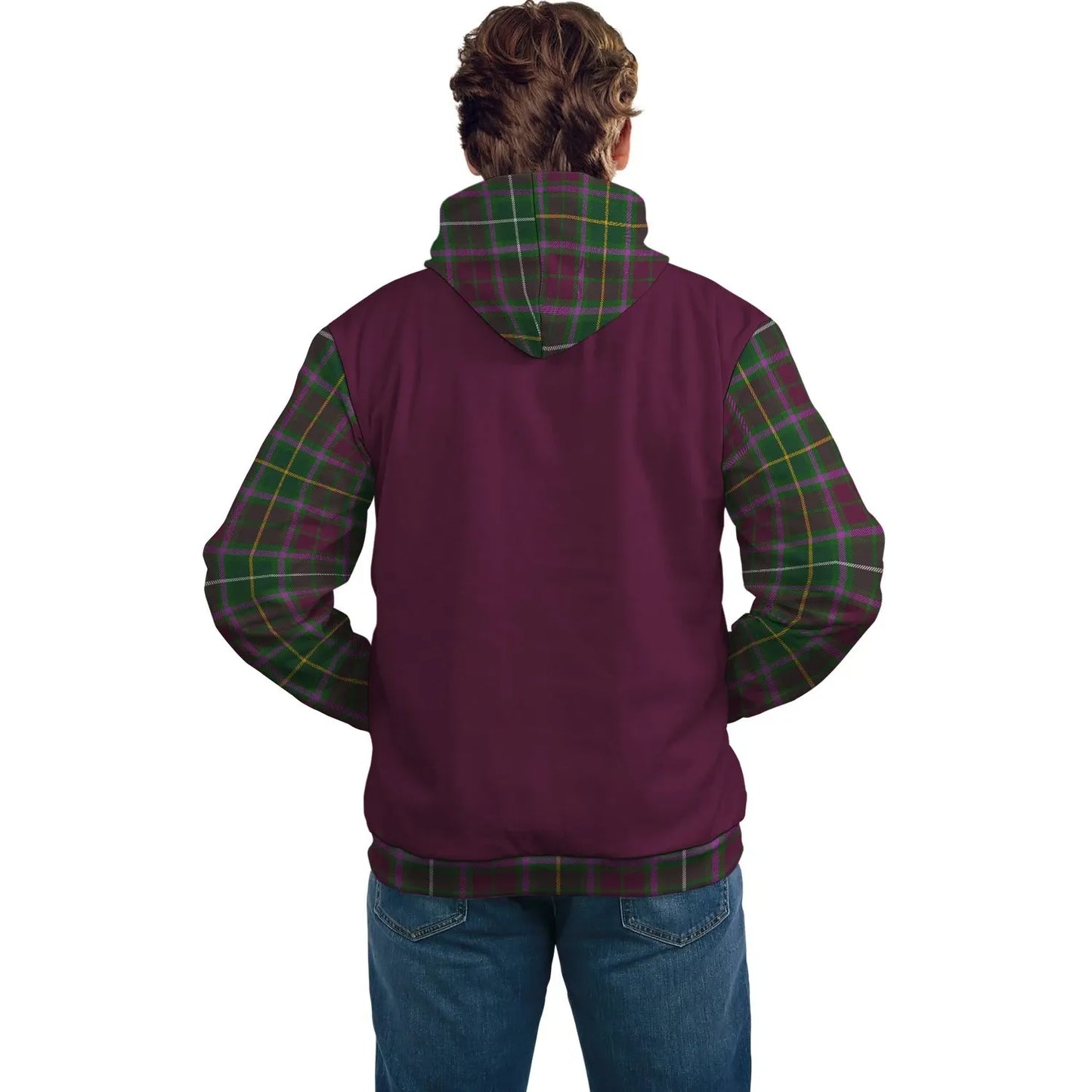 Printivon Crosbie Clans Tartan All Over Hoodie Sleeve Color