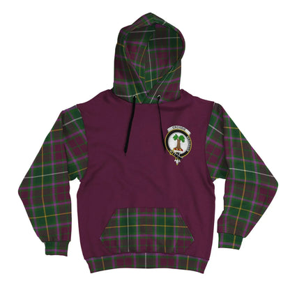 Printivon Crosbie Clans Tartan All Over Hoodie Sleeve Color