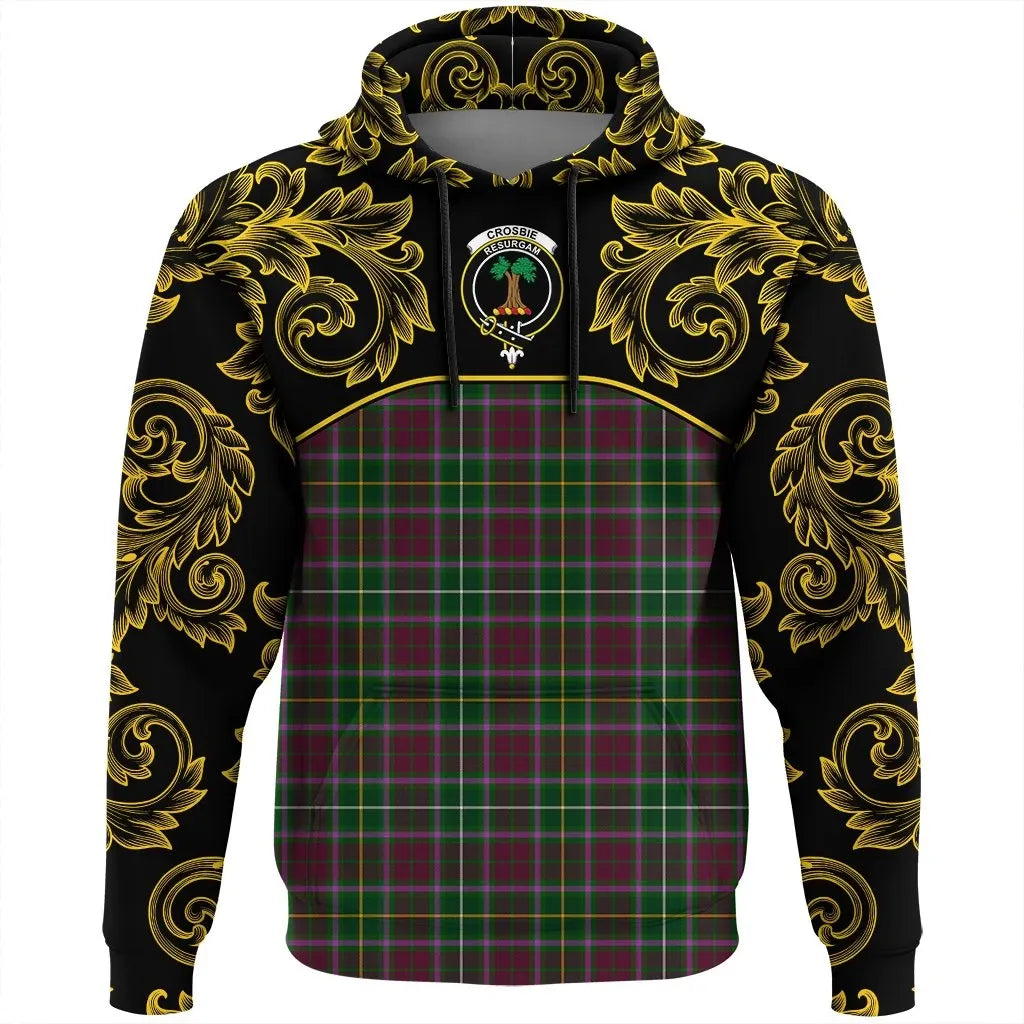 Printivon Crosbie Tartan Clan Crest Hoodie Empire I