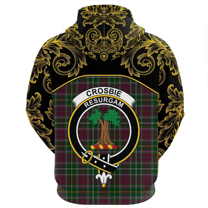 Printivon Crosbie Tartan Clan Crest Hoodie Empire I
