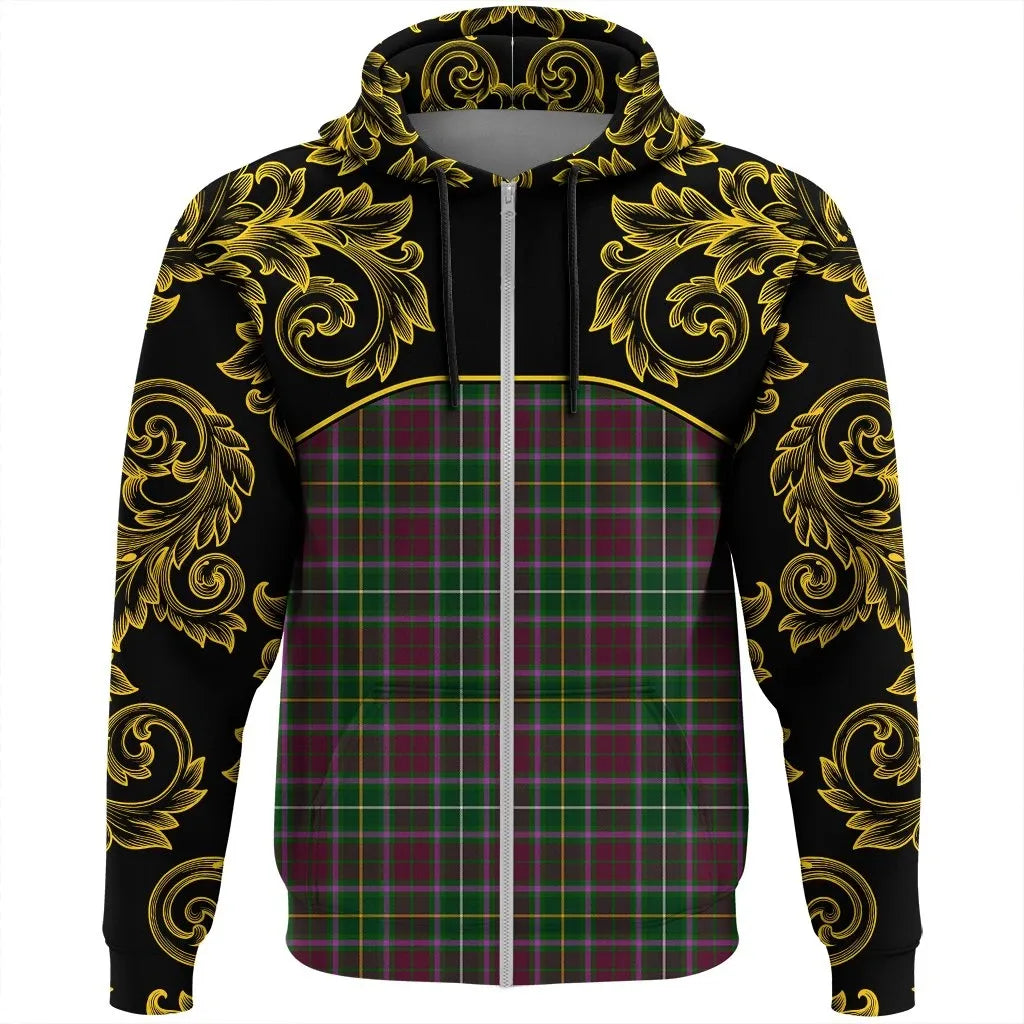 Printivon Crosbie Tartan Clan Crest Zip Hoodie Empire I