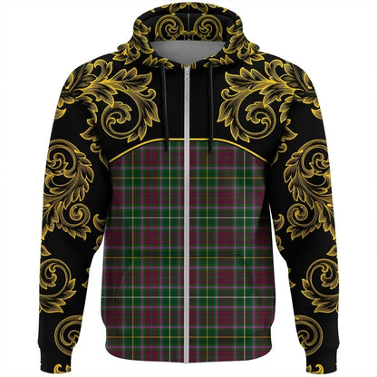 Printivon Crosbie Tartan Clan Crest Zip Hoodie Empire I