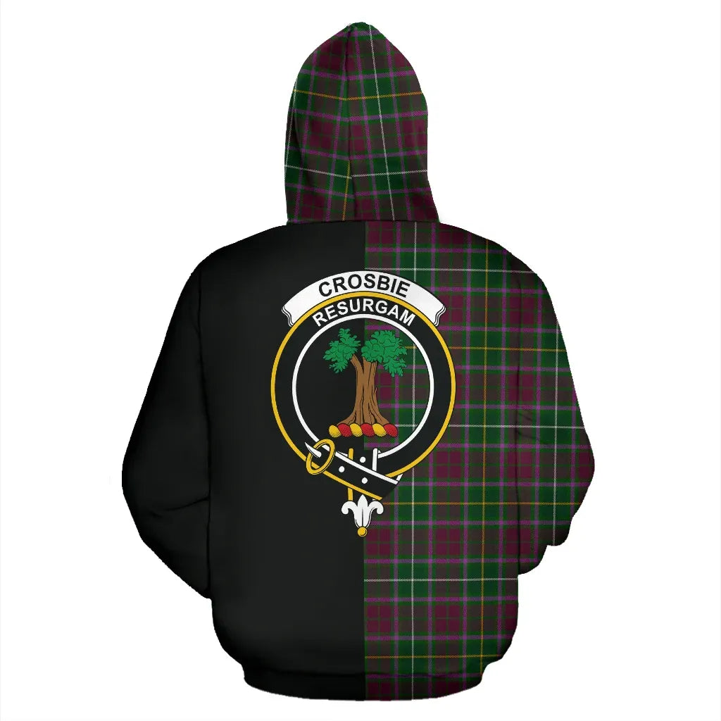 Printivon Crosbie Tartan Hoodie Half Of Me