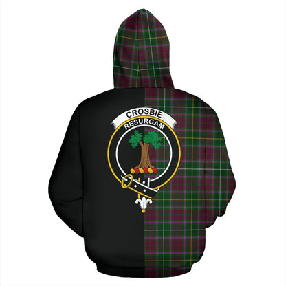 Printivon Crosbie Tartan Hoodie Half Of Me