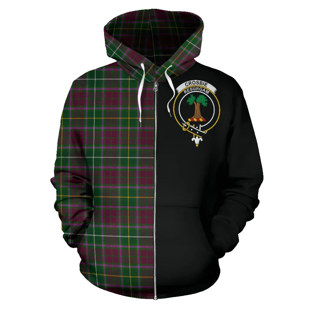 Printivon Crosbie Tartan Hoodie Half Of Me