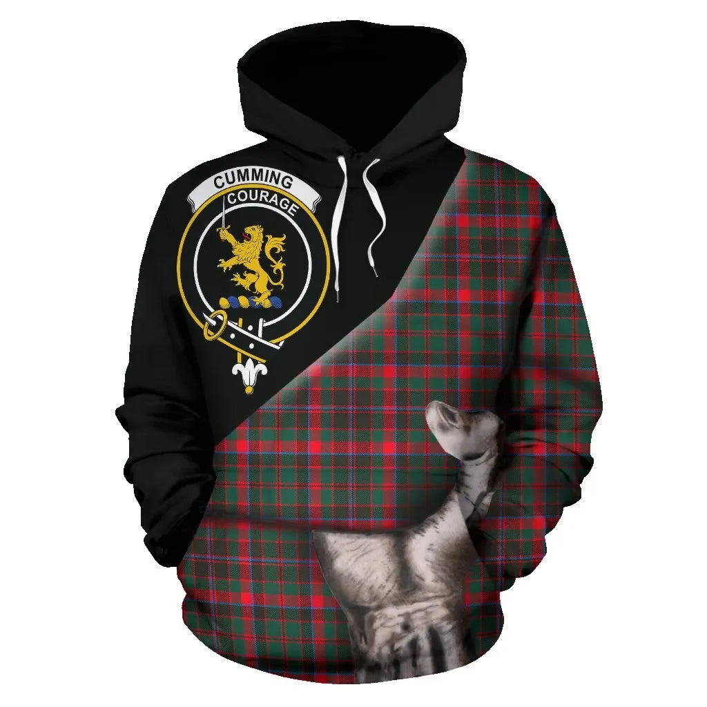 Printivon Cumming Hunting Modern Tartan Clan Crest Hoodie Patronage