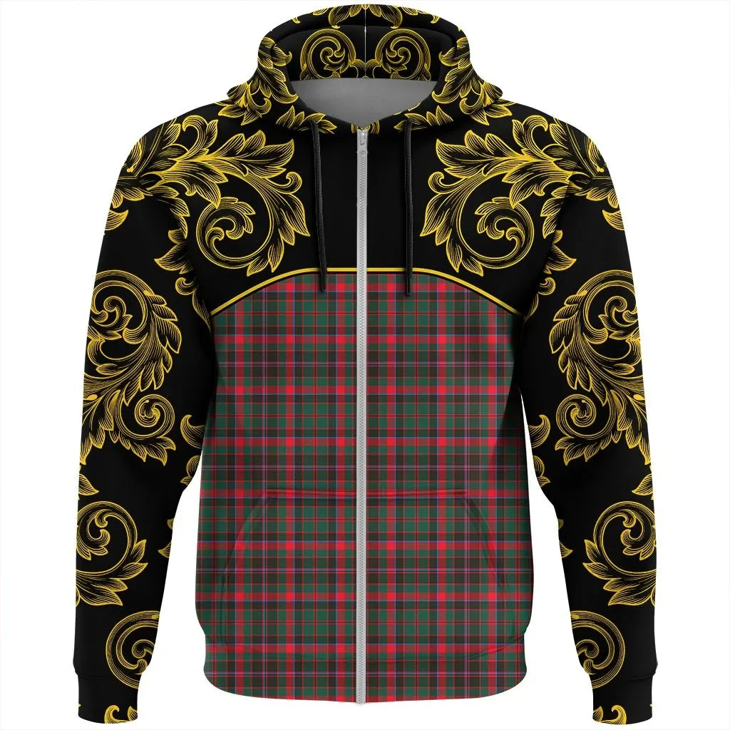 Printivon Cumming Hunting Modern Tartan Clan Crest Zip Hoodie Empire I