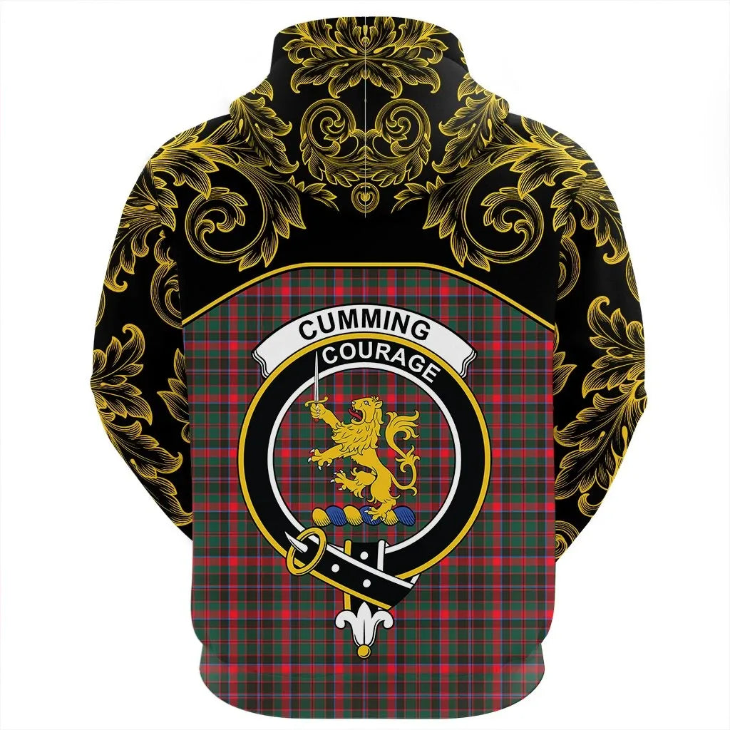 Printivon Cumming Hunting Modern Tartan Clan Crest Zip Hoodie Empire I