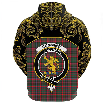 Printivon Cumming Hunting Modern Tartan Clan Crest Zip Hoodie Empire I