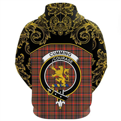 Printivon Cumming Hunting Weathered Tartan Clan Crest Hoodie Empire I