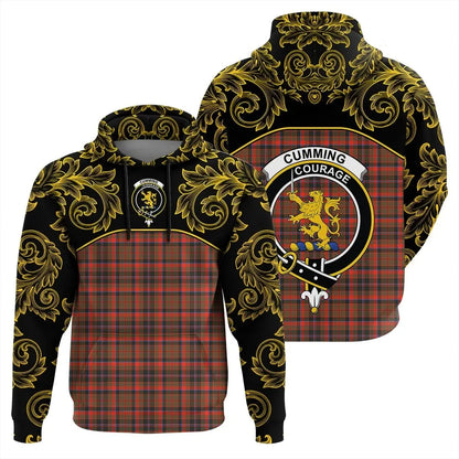 Printivon Cumming Hunting Weathered Tartan Clan Crest Hoodie Empire I