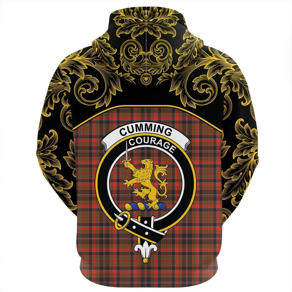 Printivon Cumming Hunting Weathered Tartan Clan Crest Zip Hoodie Empire I