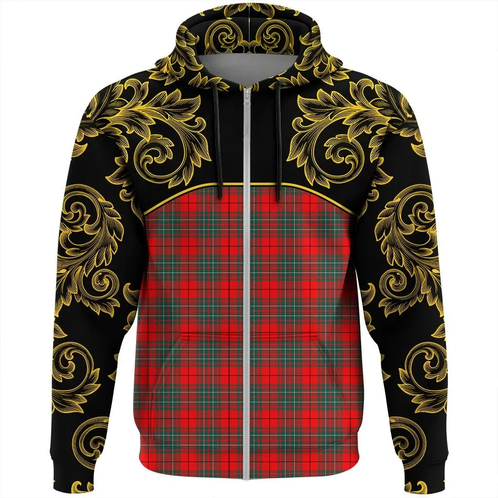 Printivon Cumming Modern Tartan Clan Crest Zip Hoodie Empire I