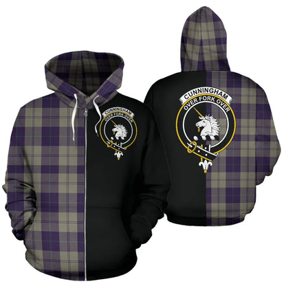 Printivon Cunningham Dress Blue Dancers Tartan Hoodie Half Of Me