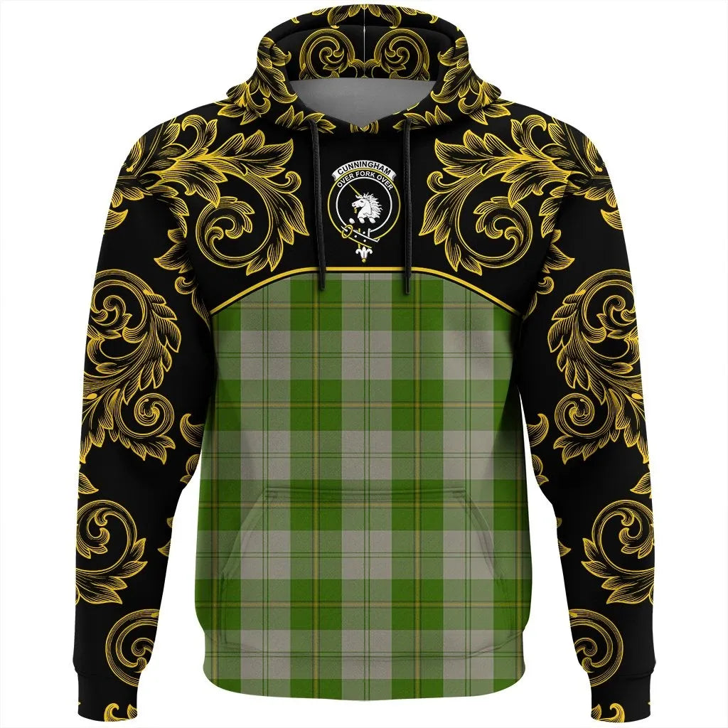 Printivon Cunningham Dress Green Dancers Tartan Clan Crest Hoodie Empire I