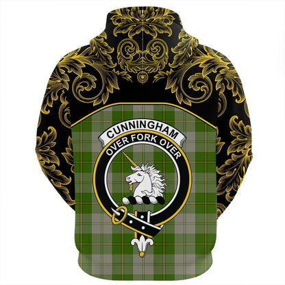 Printivon Cunningham Dress Green Dancers Tartan Clan Crest Hoodie Empire I