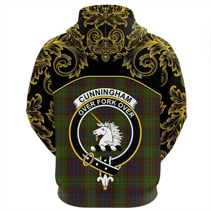 Printivon Cunningham Hunting Modern Tartan Clan Crest Hoodie Empire I
