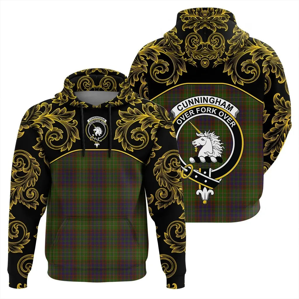 Printivon Cunningham Hunting Modern Tartan Clan Crest Hoodie Empire I