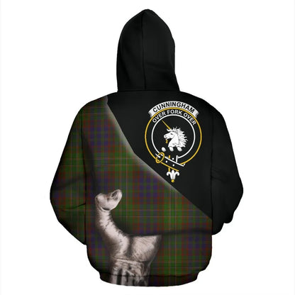 Printivon Cunningham Hunting Modern Tartan Clan Crest Hoodie Patronage