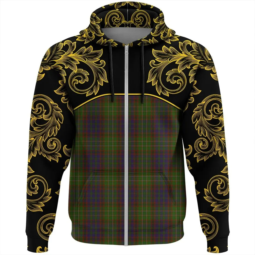 Printivon Cunningham Hunting Modern Tartan Clan Crest Zip Hoodie Empire I