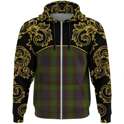 Printivon Cunningham Hunting Modern Tartan Clan Crest Zip Hoodie Empire I