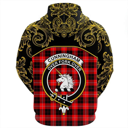 Printivon Cunningham Modern Tartan Clan Crest Hoodie Empire I